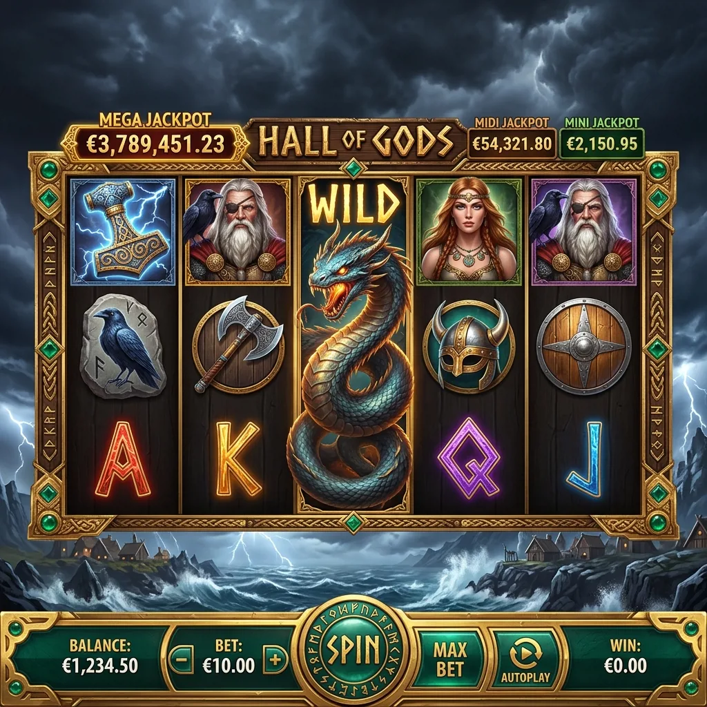 Слот Hall of Gods с богами скандинавской мифологии
